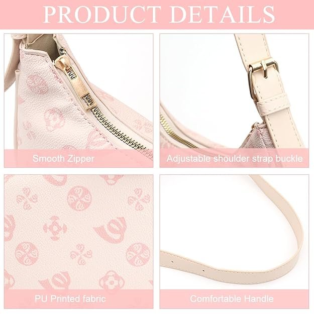 PALAY® Shoulder Bag for Woman Hobo Handbags Trendy Y2K Purses Patent Leather Clutch Bag Cute Bow Purse Hand Bags for Women - Image 4