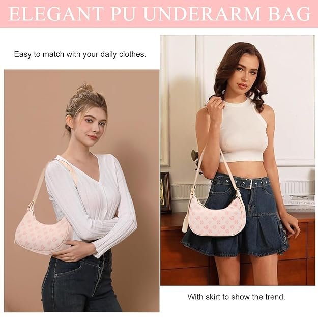 PALAY® Shoulder Bag for Woman Hobo Handbags Trendy Y2K Purses Patent Leather Clutch Bag Cute Bow Purse Hand Bags for Women - Image 6