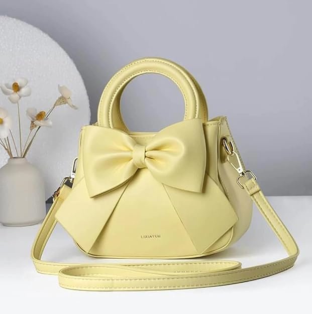 SYGA Women Bow Handheld Shoulder Bag Crossbody Fresh And Sweet Girly Style Small Bucket Bag - Image 6