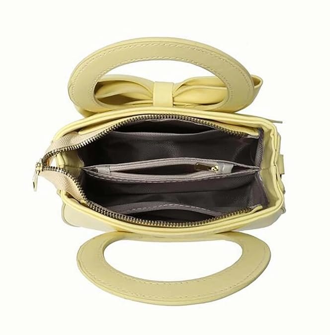 SYGA Women Bow Handheld Shoulder Bag Crossbody Fresh And Sweet Girly Style Small Bucket Bag - Image 3